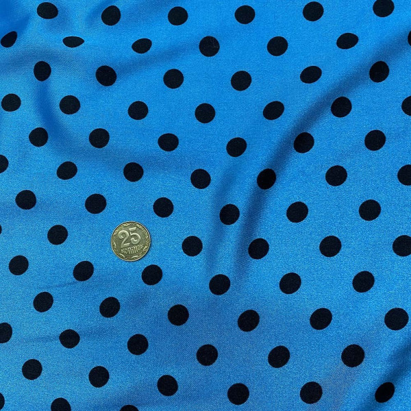 Ткань атлас горох 10мм (бирюзовый-черный) (арт. 9153) горох на бирюзовом фоне черный горох ✔ Цена от 90 грн → опт и розница