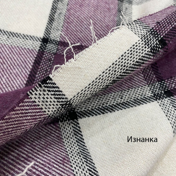 Тканина байка в клітку (бузок) (арт. 19051) клітина байка бузковий ✔ Ціна від 180 грн → опт та роздріб