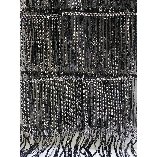 Бахрома пайетка (черный)