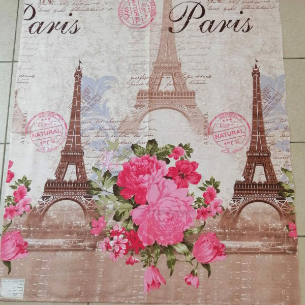 Бязь "Gold Lux" Flowers in Paris (рожевий)