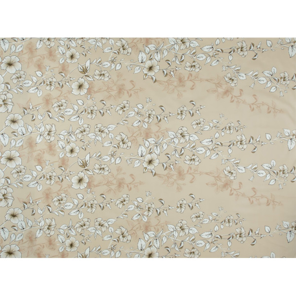 Ткань бязь "gold lux" цветы (бежевый) (арт. 21312) цветочный (flora) бежевый ✔ Цена от 80 грн → опт и розница