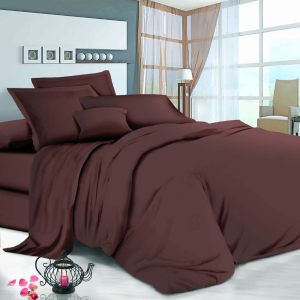 Тканина бязь голд "gold lux" (коричневий) (арт. 9385) однотонний бязь коричневий ✔ Ціна від 80 грн → опт та роздріб