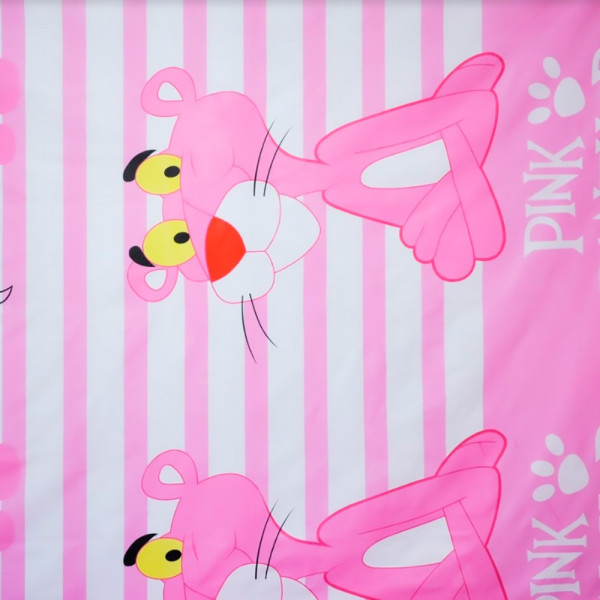 Ткань бязь принт "gold lux" pink panther (розовый) (арт. 9351) тематический розовый ✔ Цена от 80 грн → опт и розница