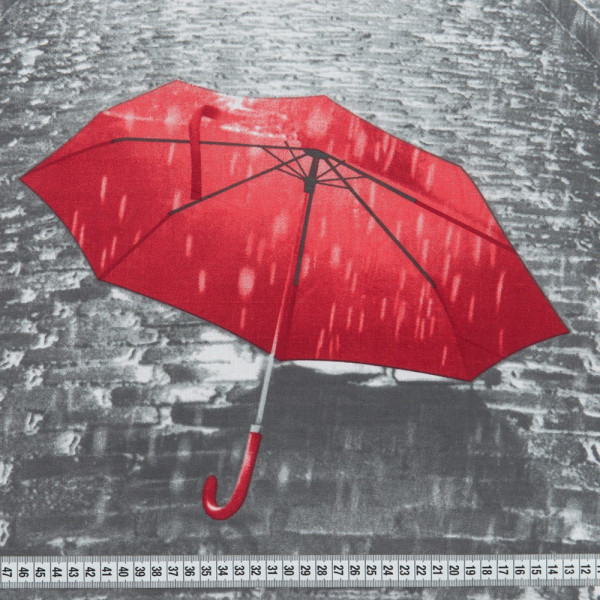 Ткань бязь принт "gold lux" rain in paris (серый) (арт. 16400) тематический серый ✔ Цена от 80 грн → опт и розница