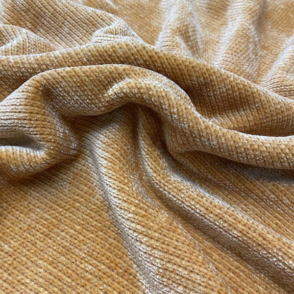Ткань вельветовый плюш miu-miu (горчица) (арт. 9148) однотонный бежевый ✔ Цена от 140 грн → опт и розница