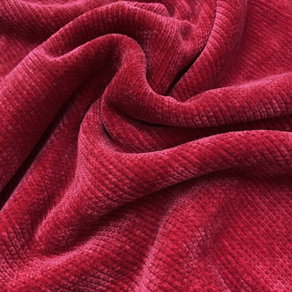 Ткань вельветовый плюш miu-miu (красный) (арт. 9145) однотонный красный ✔ Цена от 140 грн → опт и розница