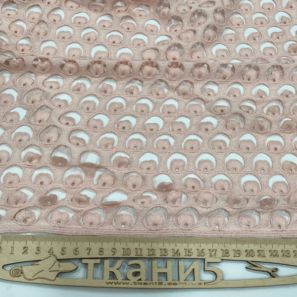Тканина гіпюр макраме (персик) (арт. 21868) однотонний макраме персиковий ✔ Ціна від 260 грн → опт та роздріб