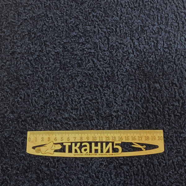 Тканина дубляж каракуль (темно-синій) (арт. 19187) однотонний дубляж темно синій ✔ Ціна від 400 грн → опт та роздріб