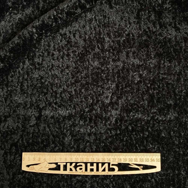 Тканина дубляж каракуль гнянець (чорний) (арт. 19571) однотонний дубляж чорний ✔ Ціна від -599 грн → опт та роздріб