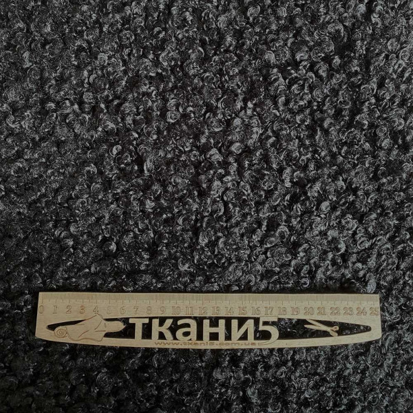 Тканина дубляж на хутрі баранець великий (чорний) (арт. 19573) однотонний дубляж чорний ✔ Ціна від -599 грн → опт та роздріб