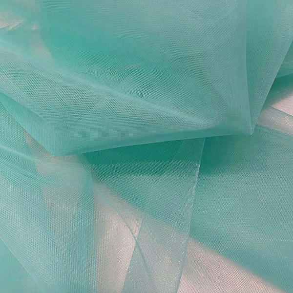 Ткань евро сетка (голубая мята) (арт. 9139) однотонный бутылочный ✔ Цена от 44 грн → опт и розница