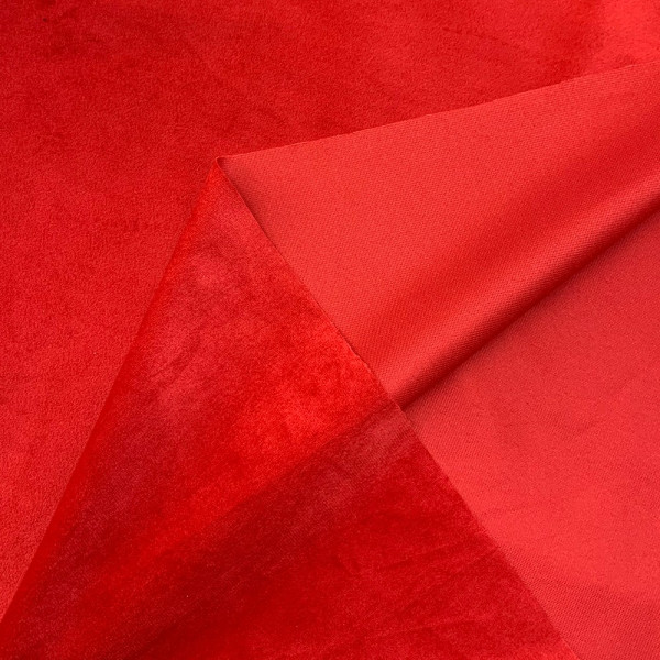 Тканина замша щільна одностороння (червоний) (арт. 8717) однотонний замша червоний ✔ Ціна від 140 грн → опт та роздріб