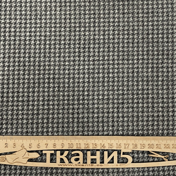Ткань кашемир на трикотаже гусиная лапка мелкая (серый) (арт. 22084) гусиные лапки серый ✔ Цена от 200 грн → опт и розница