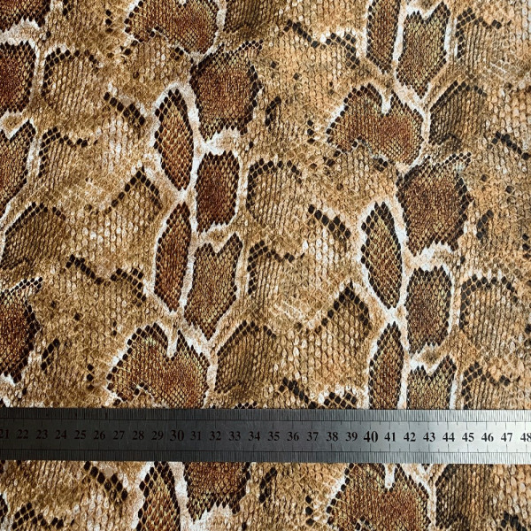Ткань кожзам питон (бежевый) (арт. 8386) животный (fauna print) бежевый ✔ Цена от 232 грн → опт и розница