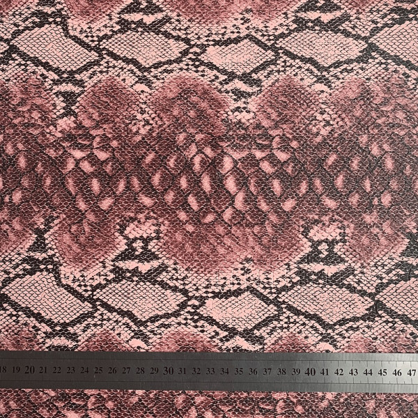 Ткань кожзам питон (темно-пудровый) (арт. 8396) животный (fauna print) пудра ✔ Цена от 232 грн → опт и розница