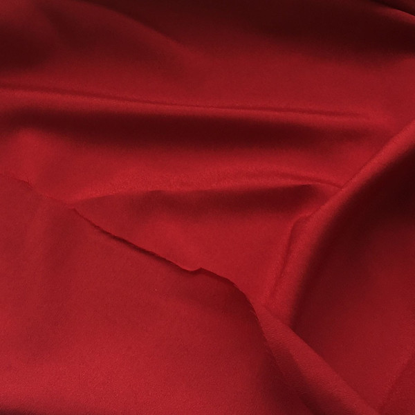 Ткань крепдешин однотонный (темно-красный) (арт. 1401) однотонный красный ✔ Цена от 96 грн → опт и розница