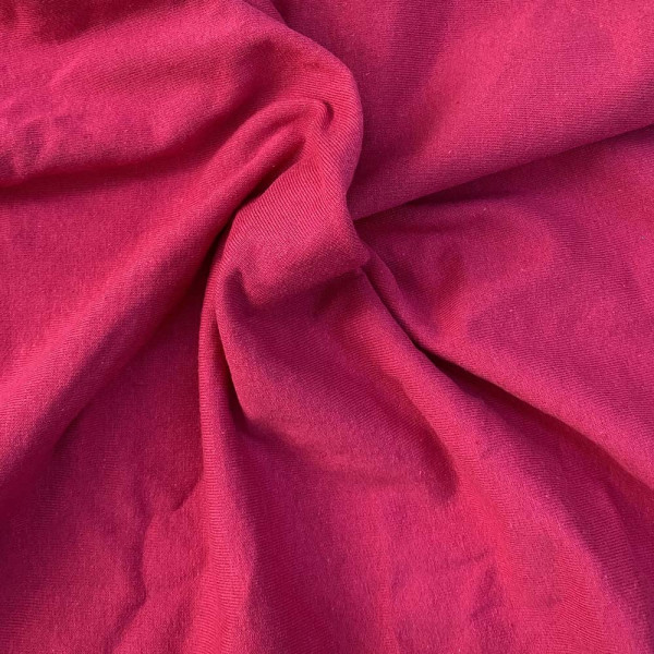 Тканина кулір однотонний у пачках 140 gsm (малина) (арт. 9256) однотонний кулір малиновий ✔ Ціна від 108 грн → опт та роздріб