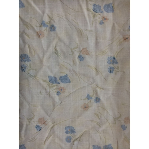 Ткань лен органза ( голубые цветы ) (арт. 776) fauna & flora print ✔ Цена от 90 грн → опт и розница