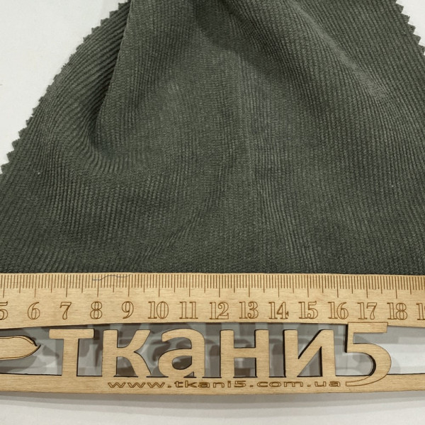 Тканина мікровельвет (мох) (арт. 21765) однотонний вельвет зелений ✔ Ціна від 168 грн → опт та роздріб