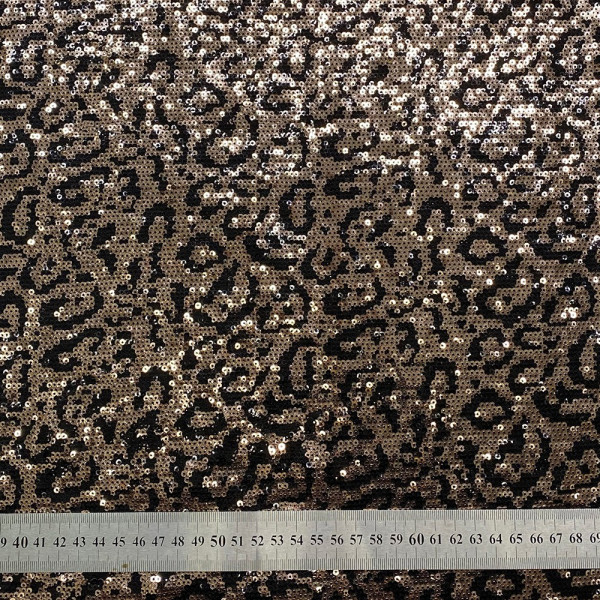 Ткань пайетка леопард на сетке мелкий (коричневый с черным) (арт. 8899) однотонный коричневый ✔ Цена от 360 грн → опт и розница