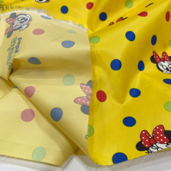 Тканина плащова лаке minnic baby кола (жовтий) (арт. 22095) дитячий принт плащова лаке жовтий ✔ Ціна від 100 грн → опт та роздрі