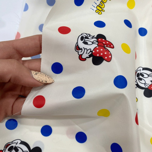 Тканина плащова лаке minnic baby кола (молочний) (арт. 22102) дитячий принт плащова лаке молочний ✔ Ціна від 100 грн → опт та ро
