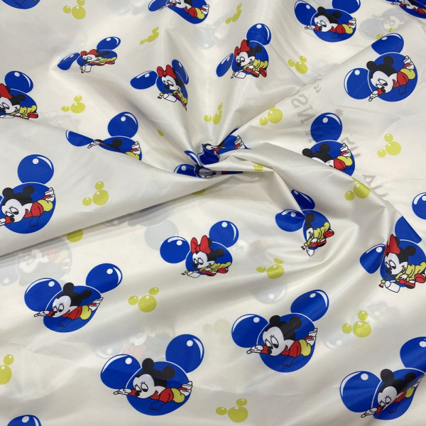 Плащевка лаке Minnic baby пузыри (молочный)