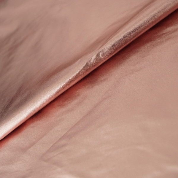 Тканина плащовка металева рожева (rose gold) (арт. 7433) однотонний фольга рожевий ✔ Ціна від 100 грн → опт та роздріб