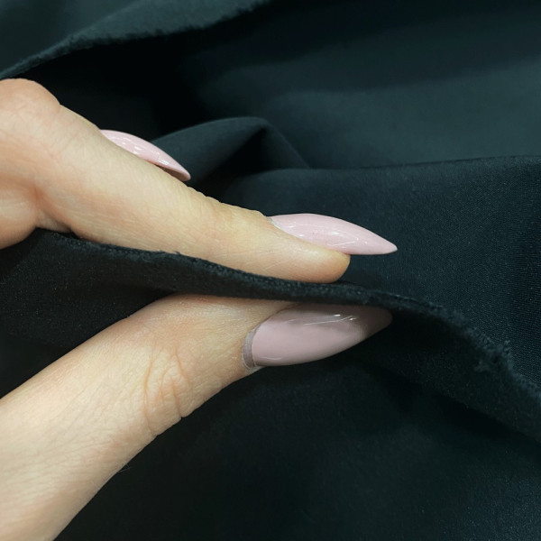 Ткань плащевка на флисе softshell (черный) (арт. 22215) однотонный черный ✔ Цена от 220 грн → опт и розница