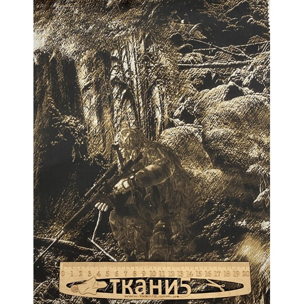 Ткань плащевка на флисе принт (камуфляж) (арт. 21654) камуфляж хаки ✔ Цена от 140 грн → опт и розница