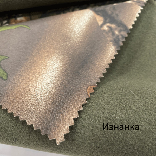 Тканина плащова на флісі принт (камуфляж) (арт. 21671) камуфляж плащова хакі ✔ Ціна від 140 грн → опт та роздріб