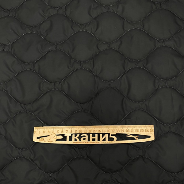 Ткань плащевка стеганая зара (черный) (арт. 22182) узор черный ✔ Цена от 152 грн → опт и розница