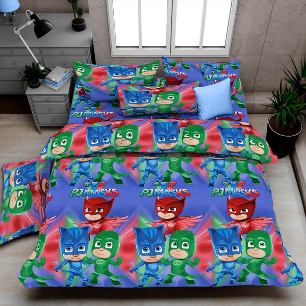 Ранфорс принт PJ Masks (синий)
