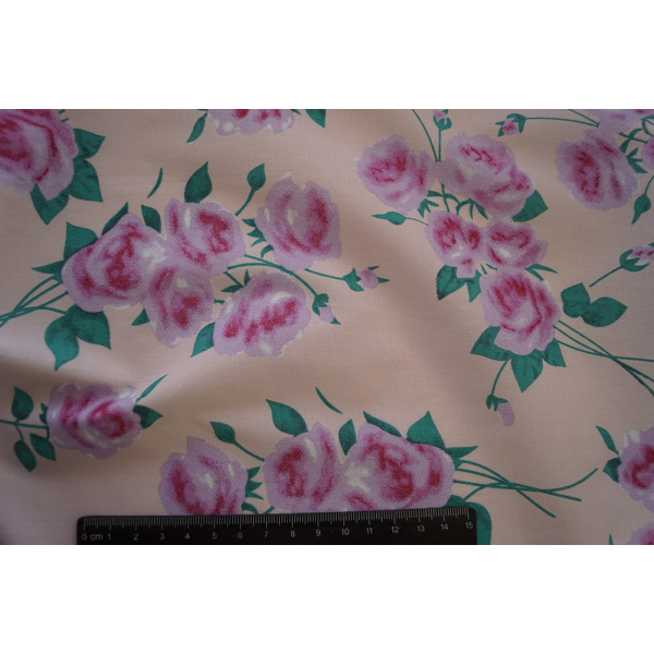 Ткань рубашечная ткань хлопок цветы (арт. 7854) fauna & flora print персиковый ✔ Цена от 136 грн → опт и розница