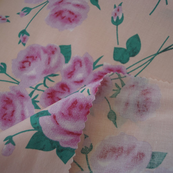 Ткань рубашечная ткань хлопок цветы (арт. 7854) fauna & flora print персиковый ✔ Цена от 136 грн → опт и розница