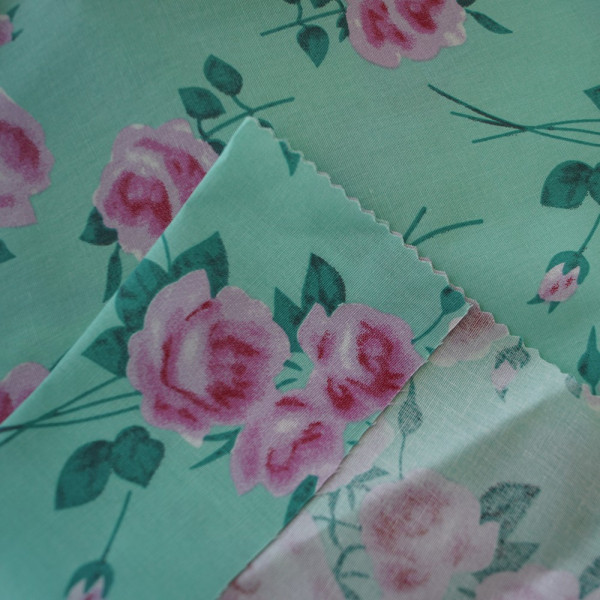 Ткань рубашечная ткань хлопок цветы (арт. 7855) fauna & flora print мята ✔ Цена от 136 грн → опт и розница