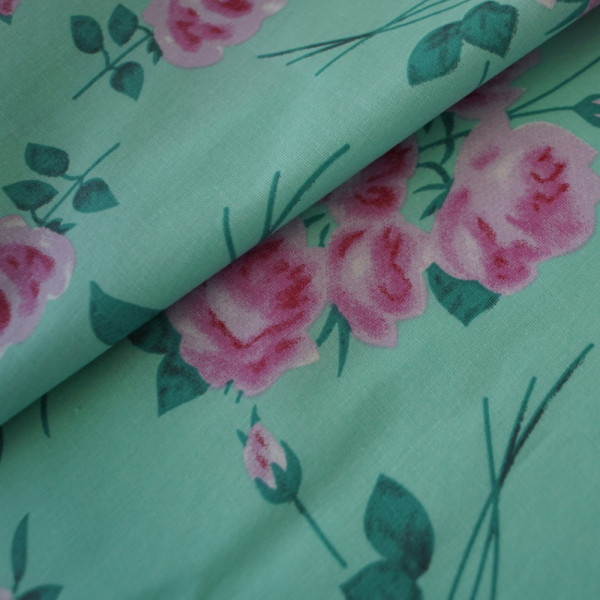 Ткань рубашечная ткань хлопок цветы (арт. 7855) fauna & flora print мята ✔ Цена от 136 грн → опт и розница