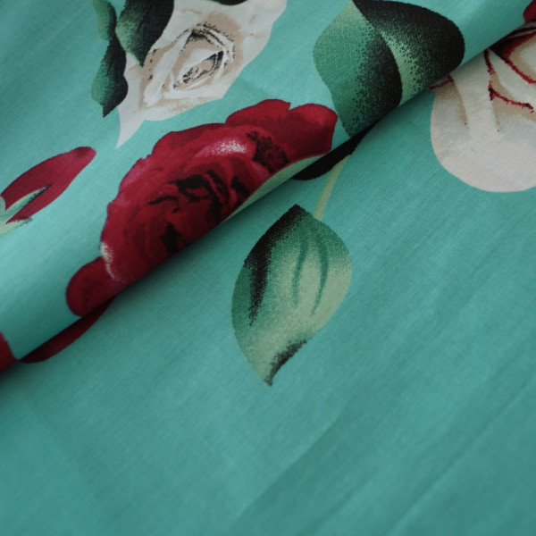 Ткань рубашечная ткань хлопок цветы (арт. 7859) fauna & flora print мята ✔ Цена от 136 грн → опт и розница