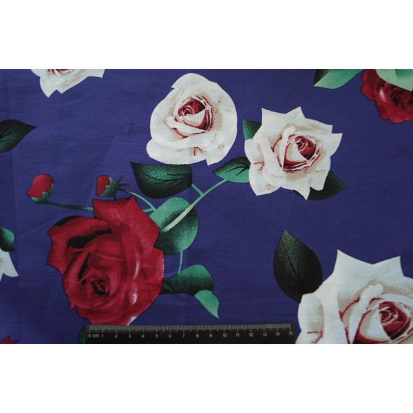 Ткань рубашечная ткань хлопок цветы (арт. 7860) fauna & flora print электро-синий ✔ Цена от 136 грн → опт и розница