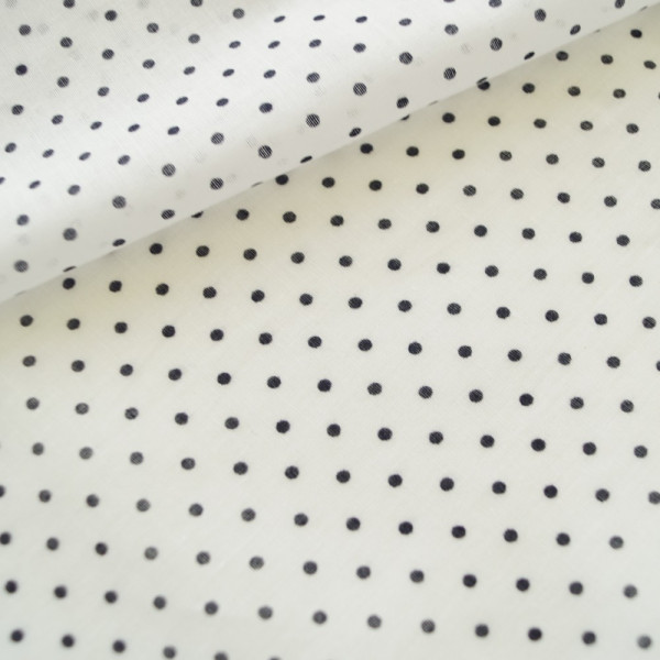 Ткань сатин горох 2мм (на белом черный) (арт. 1295) горох белый с черным ✔ Цена от 100 грн → опт и розница