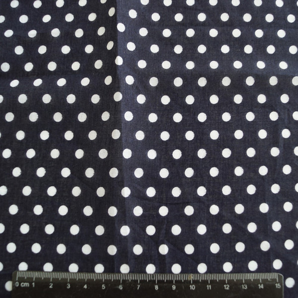 Ткань сатин горох 5мм (на темно-синем белый) (арт. 7741) горох на темно-синем белый ✔ Цена от 100 грн → опт и розница