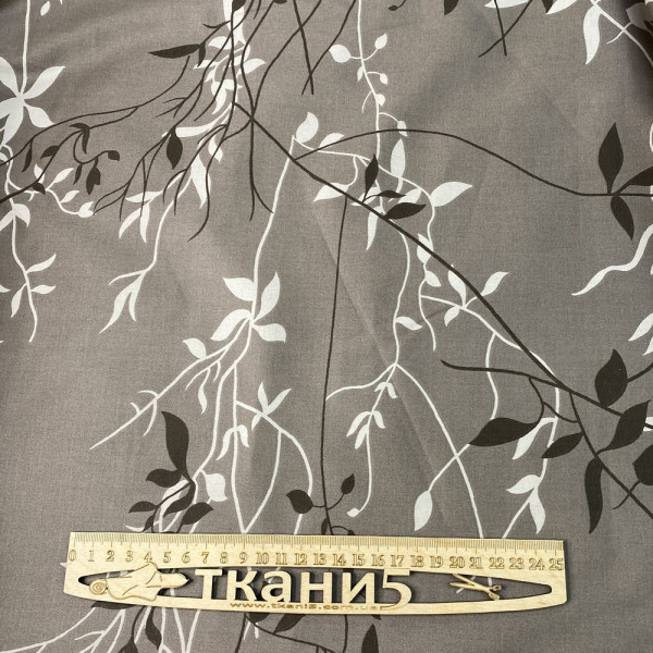 Ткань сатин постельный сухоцветы (коричневый) (арт. 20430) цветочный (flora) коричневый ✔ Цена от 120 грн → опт и розница