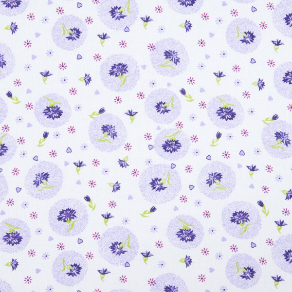 Ткань ситец принт мелкие цветы (фиолетовый) (арт. 17853) fauna & flora print сиреневый ✔ Цена от 48 грн → опт и розница