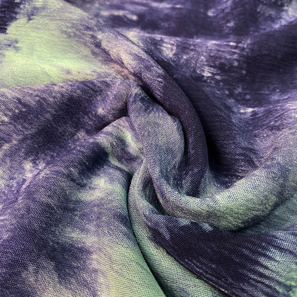 Тканина софт mango принт tie dye (м'ята-синій) (арт. 20864) абстракція софт м'ята ✔ Ціна від 120 грн → опт та роздріб
