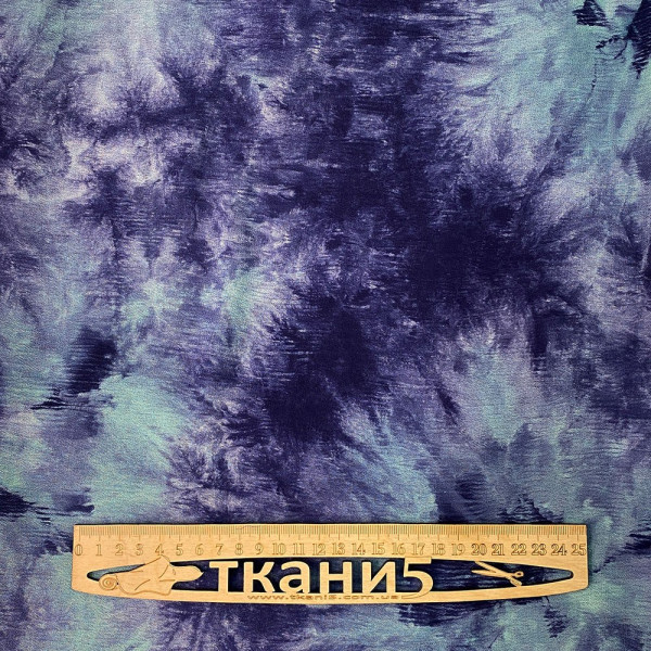 Тканина софт mango принт tie dye (м'ята-синій) (арт. 20864) абстракція софт м'ята ✔ Ціна від 120 грн → опт та роздріб