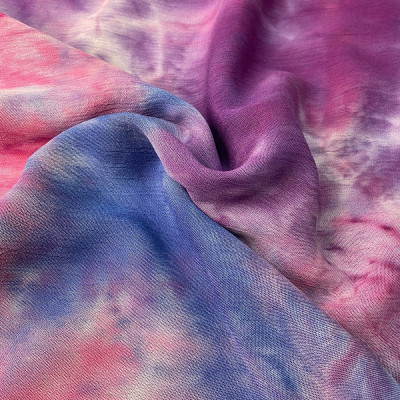 Софт Mango принт Tie dye (рожевий-бузковий-блакитний)