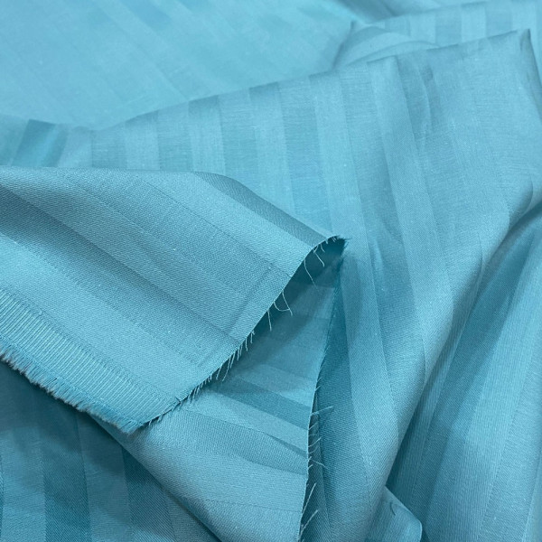 Тканина страйп-сатин 220 dyed 1см (turquoise) (арт. 16884) смужка сатин (бавовна) бірюзовий ✔ Ціна від 148 грн → опт та роздріб