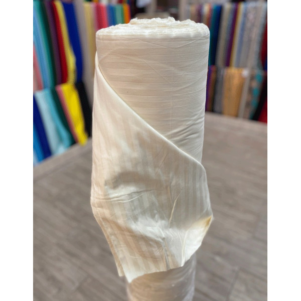 Ткань страйп-сатин 220 dyed 1см (молоко) (арт. 8955) полоска молочный ✔ Цена от 136 грн → опт и розница