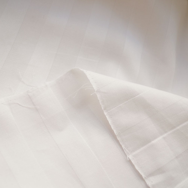Ткань страйп-сатин 300 dyed 2см (white) (арт. 1857) полоска белый ✔ Цена от 220 грн → опт и розница