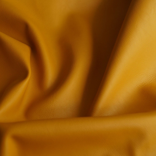 Стрейчевий шкірозамінник щільний (гірчиця)